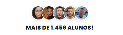 Fotos de alunos e a frase Mais de 1.456 alunos
